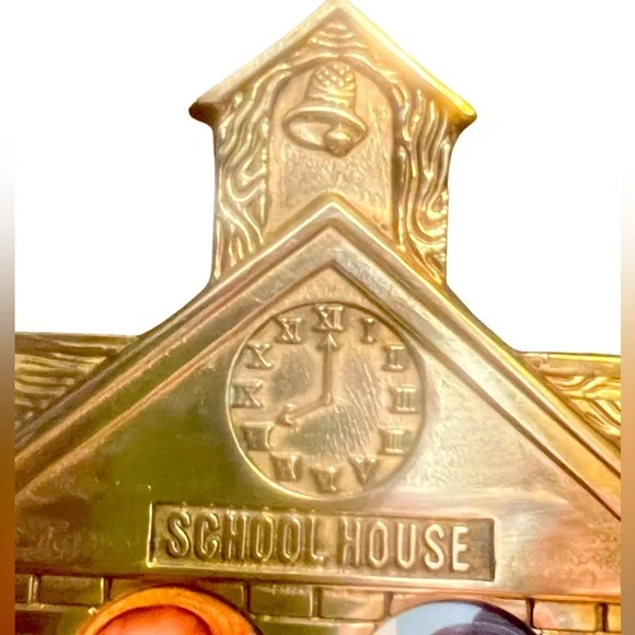 Solid Brass Never Used School House 12 Grade Photo Picture Frame - Picture 2 of 6